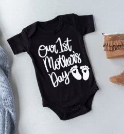 1st Mothers Day Baby Onesie