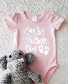 1st Mothers Day Baby Onesie