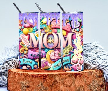 SKINNY TUMBLER MOM PASTEL CANDY