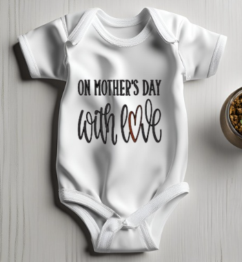 Mothers Day with Love Baby Onesie